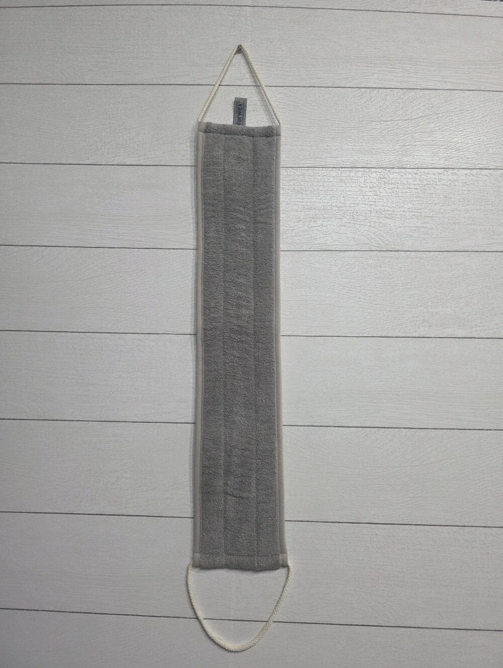Norwex Back Scrubber BacLock Microfiber W/ Handles Graphite Gray New Without Tag